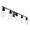5-Light Modern Bathroom Vanity Light 37.1-Inch Wall Light Fixtures Over Mirror