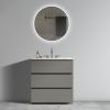 Tia 30" Gray Bathroom Vanity with Sink with 3 Faucet Holes, Large Storage Freestanding Bathroom Vanity for Modern Bathroom