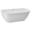 VEVOR Acrylic Freestanding Bathtub, 67 Inch Contemporary Soaking White Tub with Polished Chrome Overflow and Drain