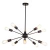 Sputnik Chandelier 10 Light Black Modern Pendant Lighting Industrial Vintage Ceiling Light Fixture UL Listed