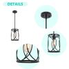 1 Light Industrial Pendant Light Modern Black Cage Kitchen Island Chandelier Hanging Lighting Fixture Indoor Metal Mini Ceiling Lamp for Dining Room E