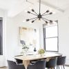 Sputnik Chandelier 10 Light Black Modern Pendant Lighting Industrial Vintage Ceiling Light Fixture UL Listed