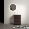 Alice 24" Walnut Bathroom Vanity with Sink, Large Storage Freestanding Bathroom Vanity for Modern Bathroom