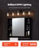 5-Light Modern Bathroom Vanity Light 37.1-Inch Wall Light Fixtures Over Mirror