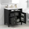 30'' Bathroom Vanity with Top Sink, Modern Bathroom Storage Cabinet with 2 Drawers and a Tip-out Drawer, Single Sink Bathroom Vanity