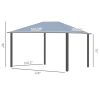 Polycarbonate Paradise: 12x10 Hardtop Gazebo with Aluminum Frame in Grey