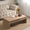 Modern Rustic Wood Coffee Table – Rectangular Living Room Center Table with Floating Top Design 47.6" L * 23.6" W * 16.3" H