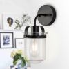 1-Light with Clear Glass Shade, Modern Sconce, Industrial Indoor Light Fixture for Bathroom Living Room Bedroom Over Kitchen Sink, E26 Socket