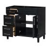 36'' Bathroom Vanity without Sink, Freestanding Bathroom Storage Cabinet with 2 Drawers and a Tipout Drawer, Solid Wood Frame Vanity Only