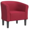 Tub Chair Wine Red Pinewood Single Tub Chair Round Modern