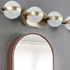 (Same as W1340P143676/L2001-G-6) Modern Minimalist Bathroom Vanity Light, LED 6 Bulb Acrylic Shades