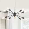 Sputnik Chandelier 10 Light Black Modern Pendant Lighting Industrial Vintage Ceiling Light Fixture UL Listed