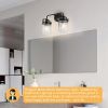 2-Light with Clear Glass Shade, Modern Sconce, Industrial Indoor Light Fixture for Bathroom Living Room Bedroom Over Kitchen Sink, E26 Socket