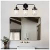 3-Light with Clear Glass Shade, Modern Sconce, Industrial Indoor Light Fixture for Bathroom Living Room Bedroom Over Kitchen Sink, E26 Socket