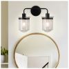 Wall Sconces Set of 2 with Clear Glass Shade,Modern Wall Sconce