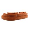 Oversized L-Shaped Sectional Sofa with Right Facing Chaise,134.6" Modern Couch for Living room, No Assembly Required, Orange