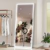 72X32 inch Oversized LED Bathroom Mirror Wall Mounted Mirror with 3 Color Modes Aluminum Frame Wall Mirror Large Full Length Mirror with Lights Lighte