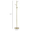 Modern 3-Light Floor Lamp for Living Room, Tree Standing Lamp with Globe Lampshades, 10.75"x10.75"x66.5", Gold