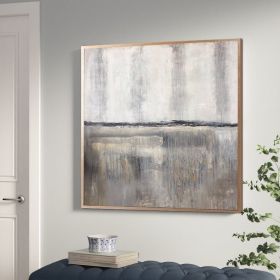 Large Oil Painting Abstract Silver Painting Oversize Art Wall Painting Simple Wall Art Minimalist Abstract Painting Office Decor (size: 90x90cm)