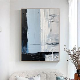 Large Blue Wall Art Blue Gray Abstract Wall Art Blue Nordic Textured Wall Art Wabi Sabi Wall Art Blue Oil Painting Minimalist Wall Decor (Style: 01, size: 80x120cm)