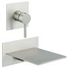 Single Handle Wall Mount Spout Waterfall Bathroom Faucet in Brushed Nickel