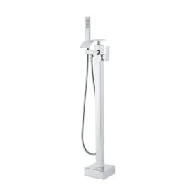 VEVOR Freestanding Bathtub Faucet, Floor Mount, Freestanding Tub Filler, Shower Mixer Taps, Two Water Modes, 360° Swivel Spout (Default: Default)