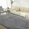 Rugs for Living Room,Grey Fluffy Carpet Large Fuzzy Plush Shag Comfy Soft, Non-Slip Indoor Floor Carpet,Room,Bedroom,Playroom, Home Decor Aesthetic
