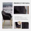 Mid-Century Modern Fabric Dining Chair with Wood Finished Metal Legs, 2-Pcs Set