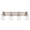 Vanity Light Fixtures 3 Light Modern Wall Sconces Lighting Black Bathroom Lights Wall Mounted with Hammered Glass Shade